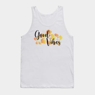 good vibes summer teeshirt yellow Tank Top